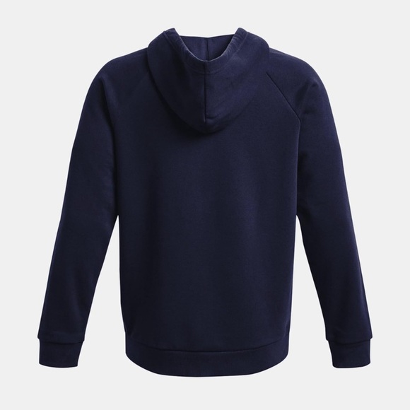 NWT Men’s Under Armour Midnight Navy Rival Fleece Full Zip Hoodie Size Large - Picture 9 of 10